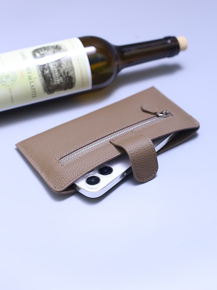 メンズ長財布 コンパクト 多機能スマホ収納長財布