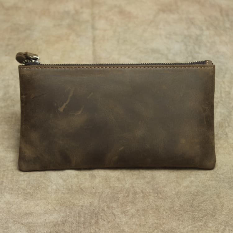 メンズ長財布 極薄フラット本革長財布