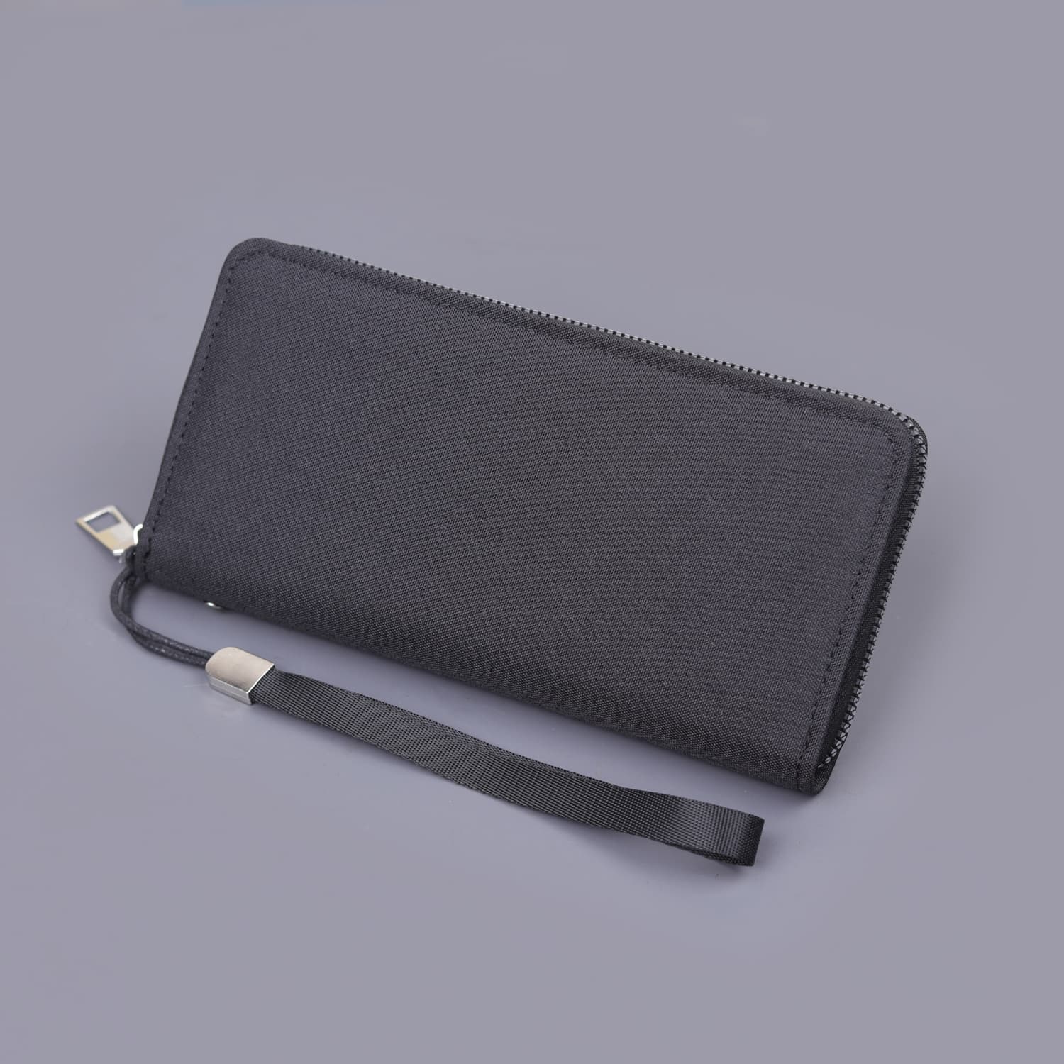 メンズ長財布 多機能収納ラウンドファスナー薄型長財布