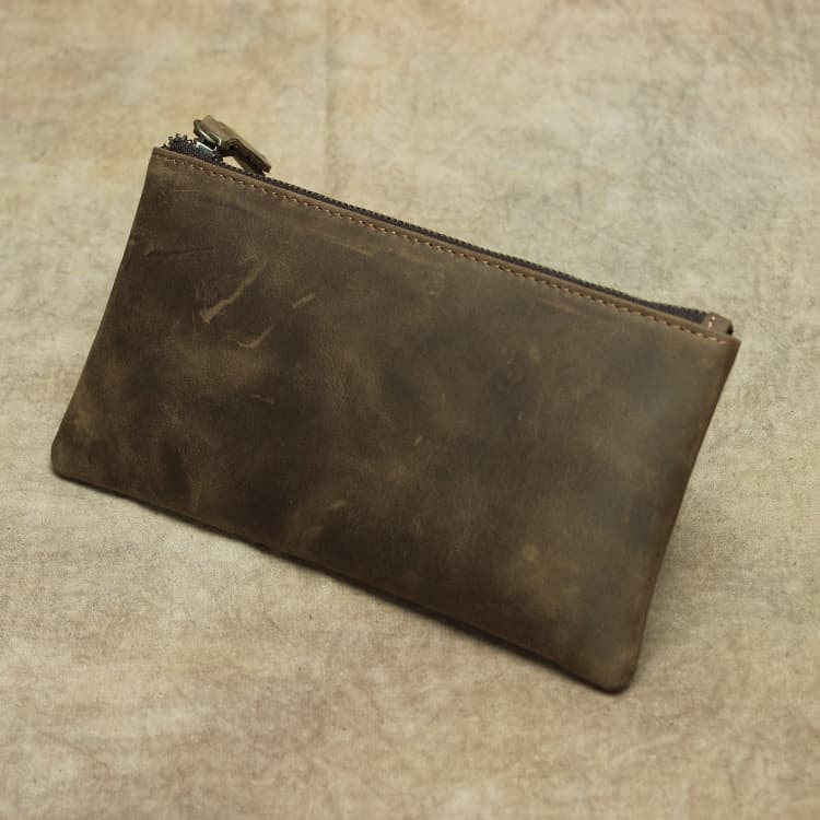 メンズ長財布 極薄フラット本革長財布