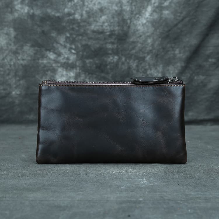 メンズ長財布 極薄フラット本革長財布