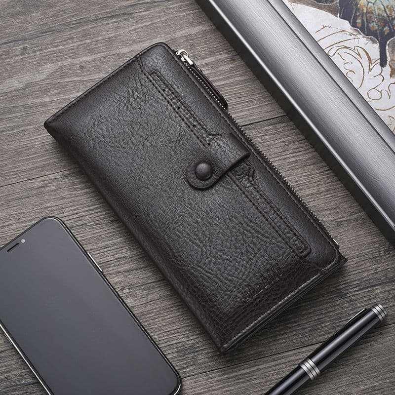 メンズ長財布 薄い スマートスナップ薄型長財布