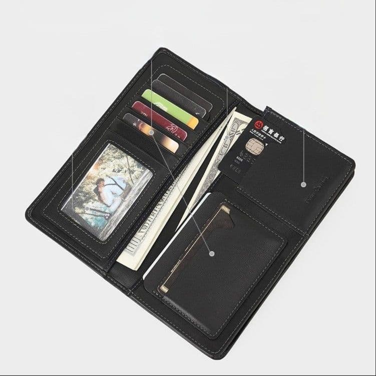 メンズ長財布 上質牛革多機能スリム長財布