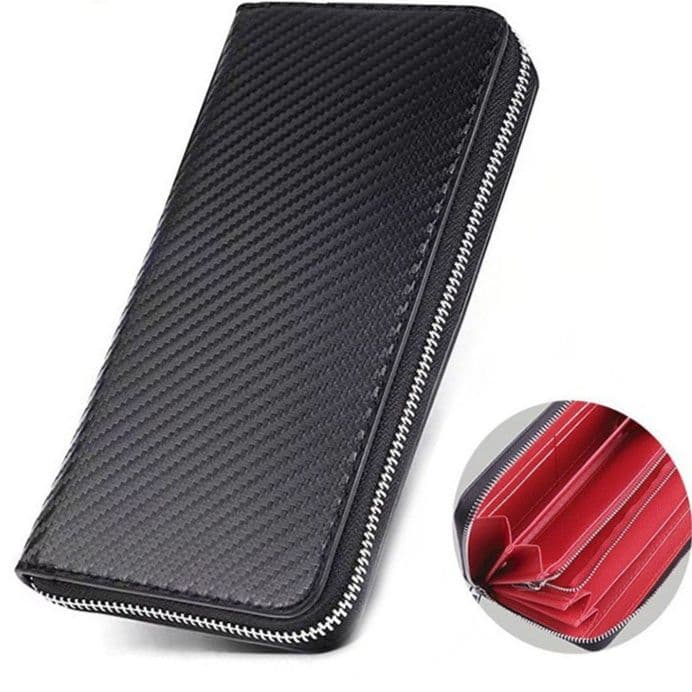 メンズ長財布 格子柄スマート財布