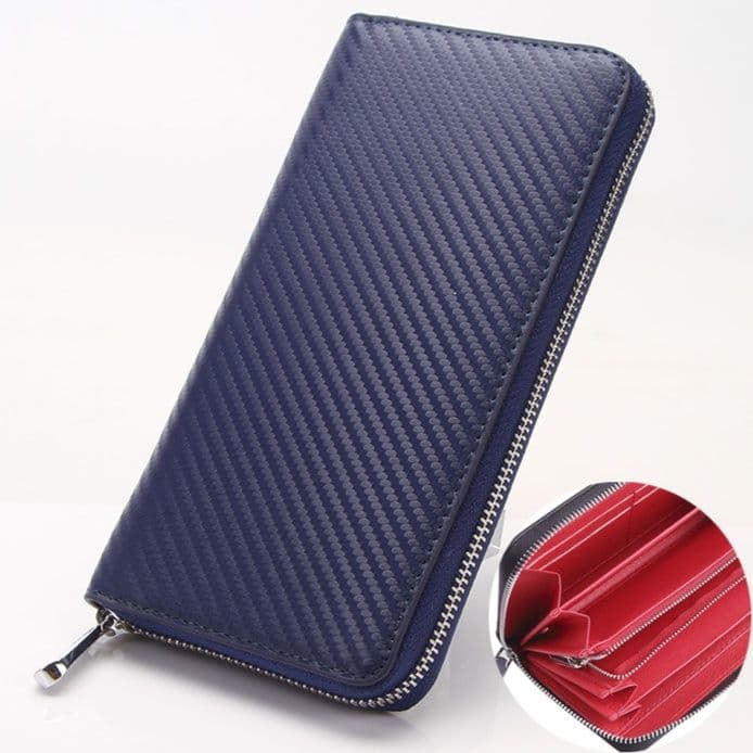 メンズ長財布 格子柄スマート財布