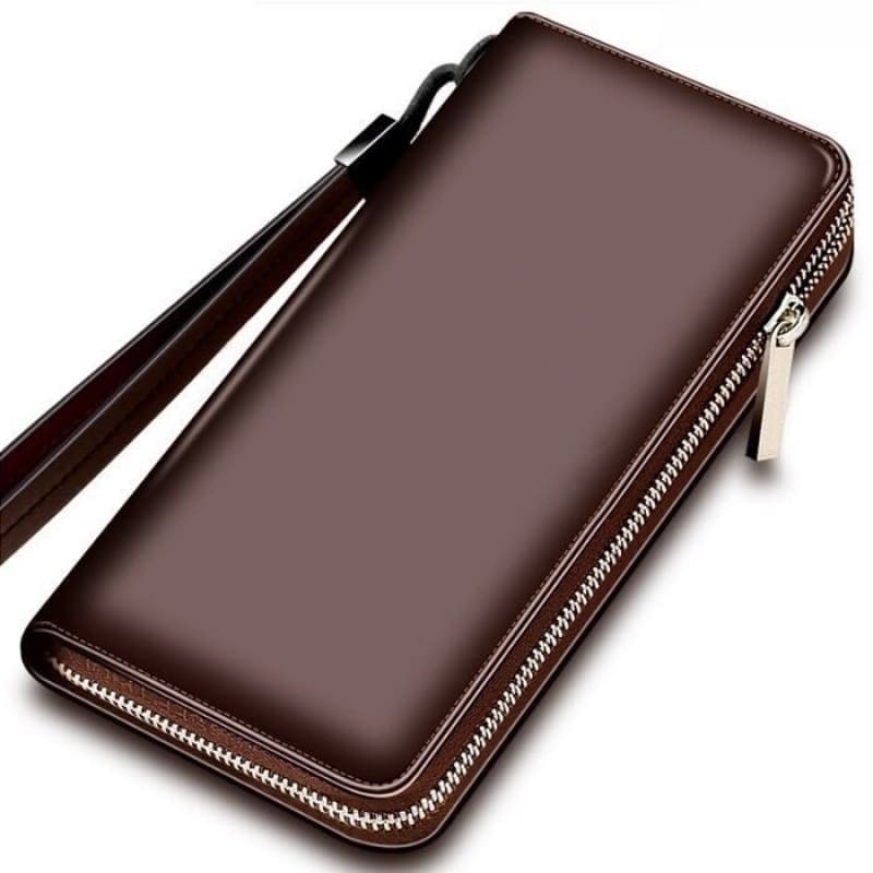 メンズ長財布 スマートスリム ストラップ付き長財布