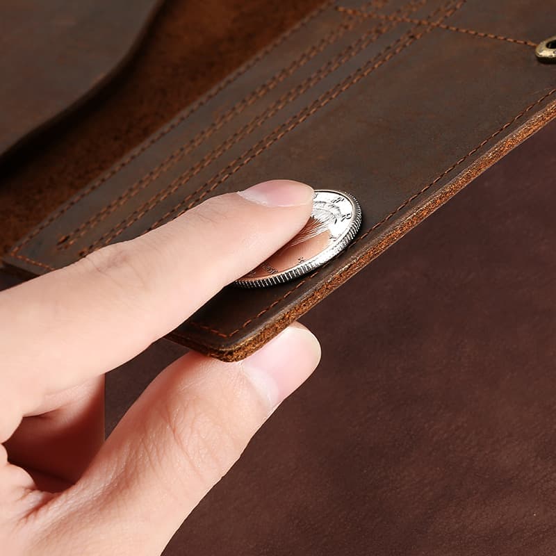 メンズ長財布 本革薄型スマート長財布