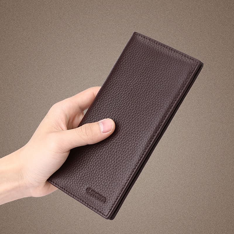 メンズ長財布 薄い 上質レザーの極薄長財布