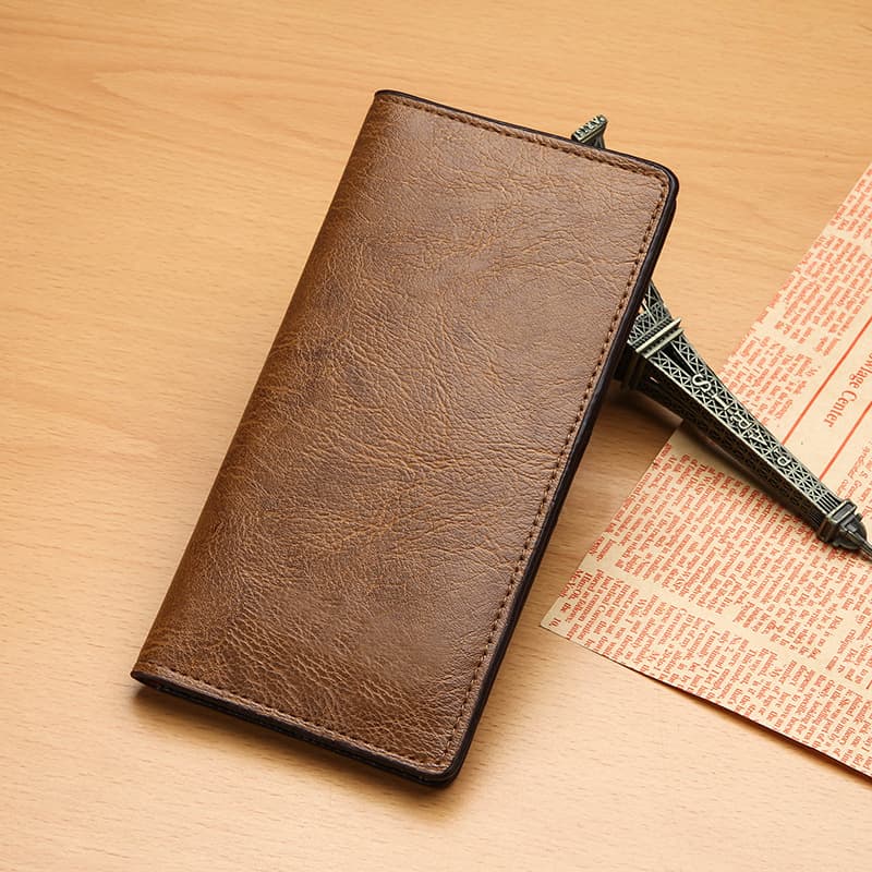 メンズ長財布 薄い 上質レザー薄型スマート長財布