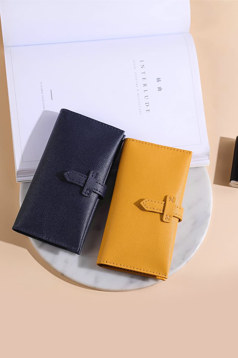 メンズ長財布 薄い 上質レザー スマート長財布