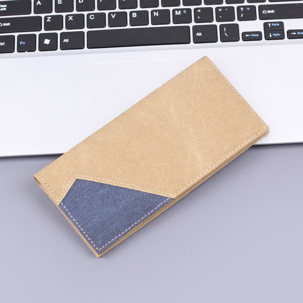 メンズ長財布 スリム二色使い薄型長財布
