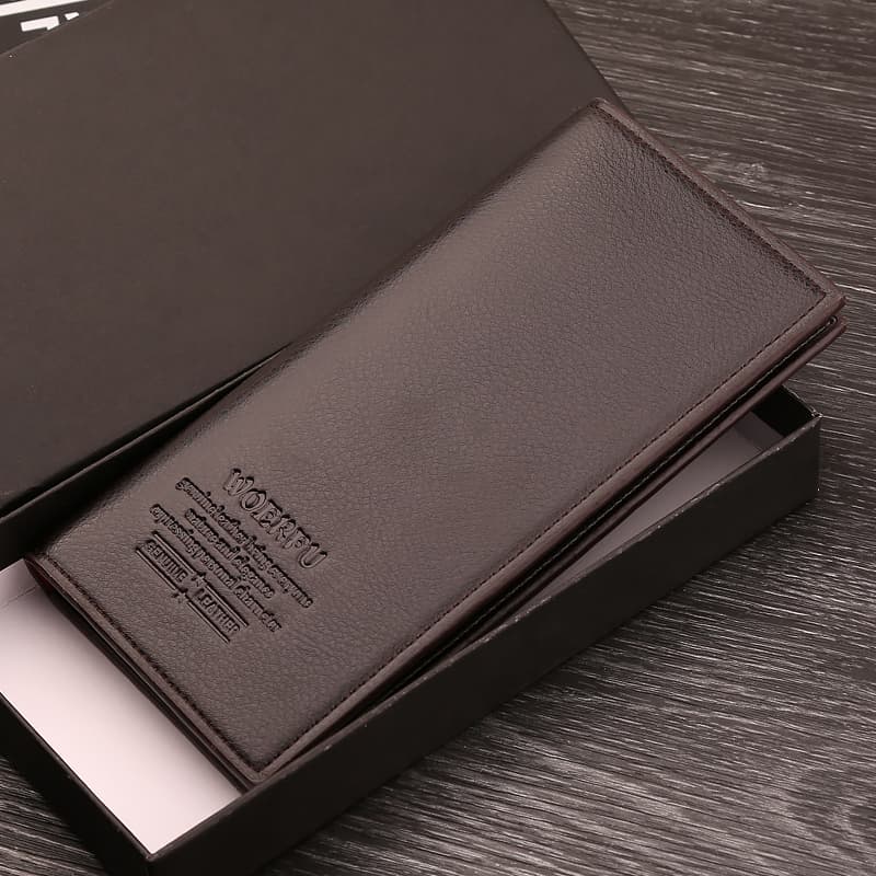 メンズ長財布 薄い 本革スマート薄型長財布
