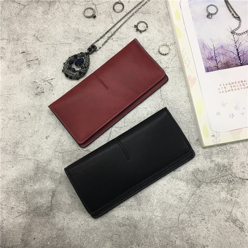 メンズ長財布 上質本革スリムデザイン二つ折り長財布
