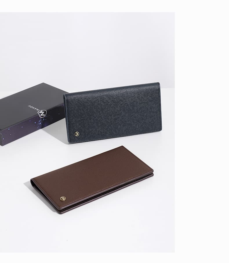 メンズ長財布 上質サフィアーノ 薄型長財布